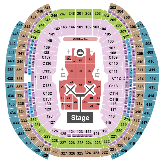 Allegiant Stadium Chris Brown Seating Chart